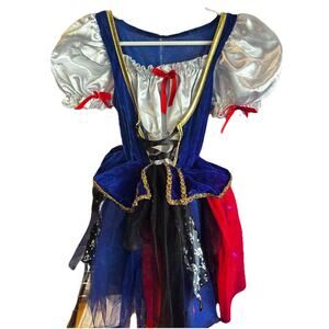 Girl’s PIRATE DRESS Costume Dress Up Size 120 6-7 Tulle Buccaneer Ribbon